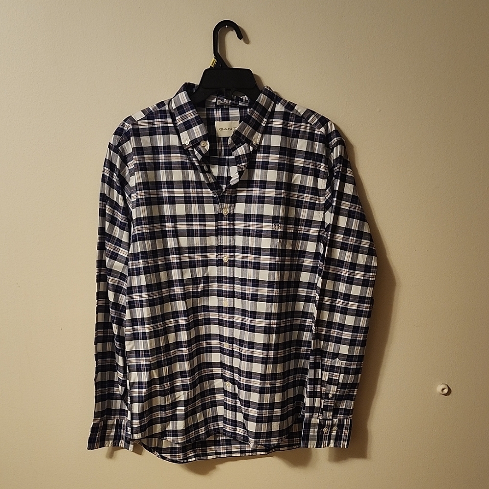 Gant Navy and White Checkered Shirt